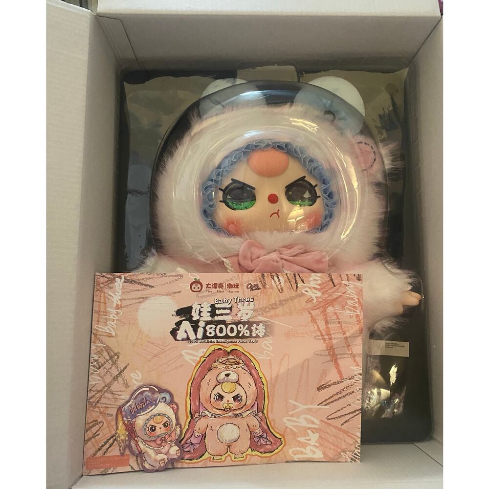 NIB BABY THREE 800% AI- DREAMER MEH Pink Sheep LIQUID Glitter EYES. Talking DOLL - Picture 8 of 11